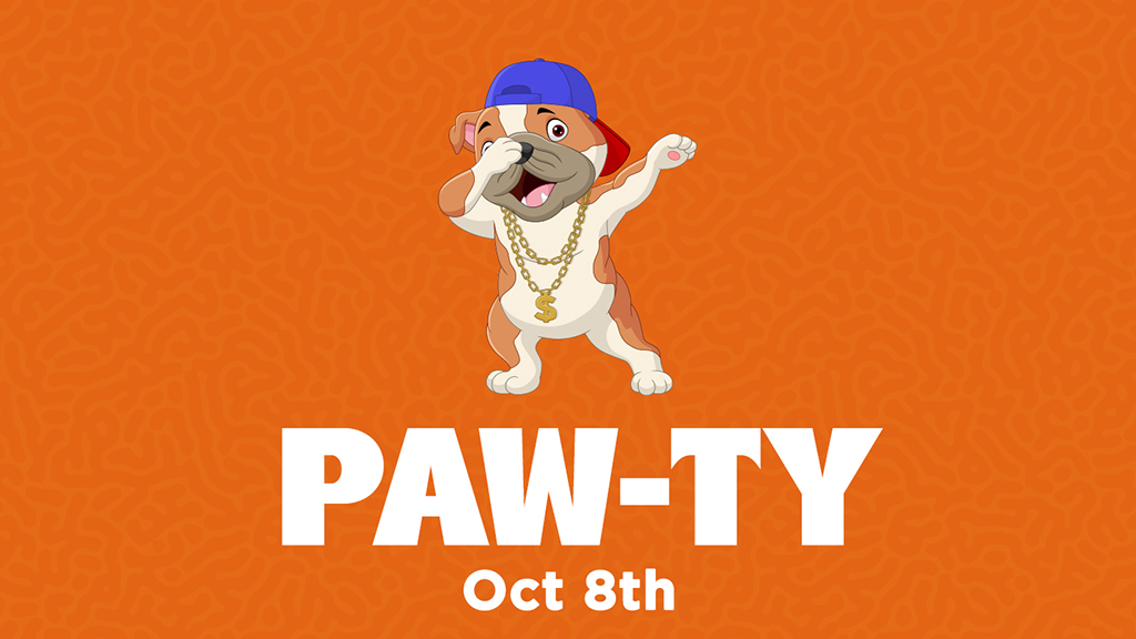 Paw-ty event graphic